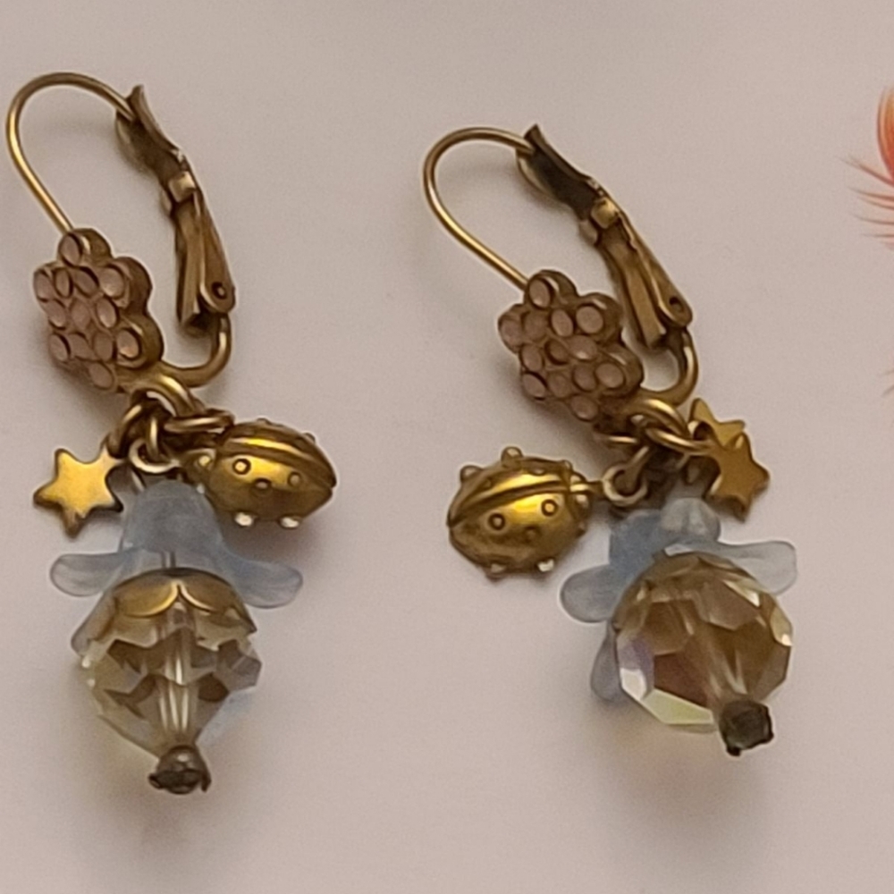 Vintage Rare Kirks Folly Dangling Earrings